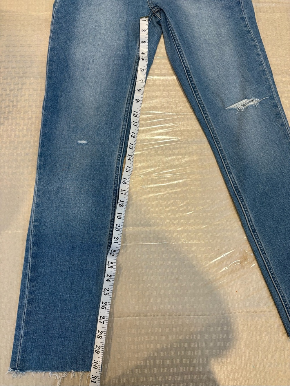 Gap Vintage Slim Mid Rise Jeans New With Tags Size 28 Tall Distressed Denim - Picture 14 of 14